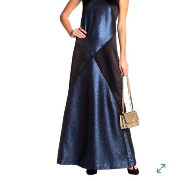 Tory Burch Holloway Gown Formal Dress in Navy X-Small - Picture 12 of 12